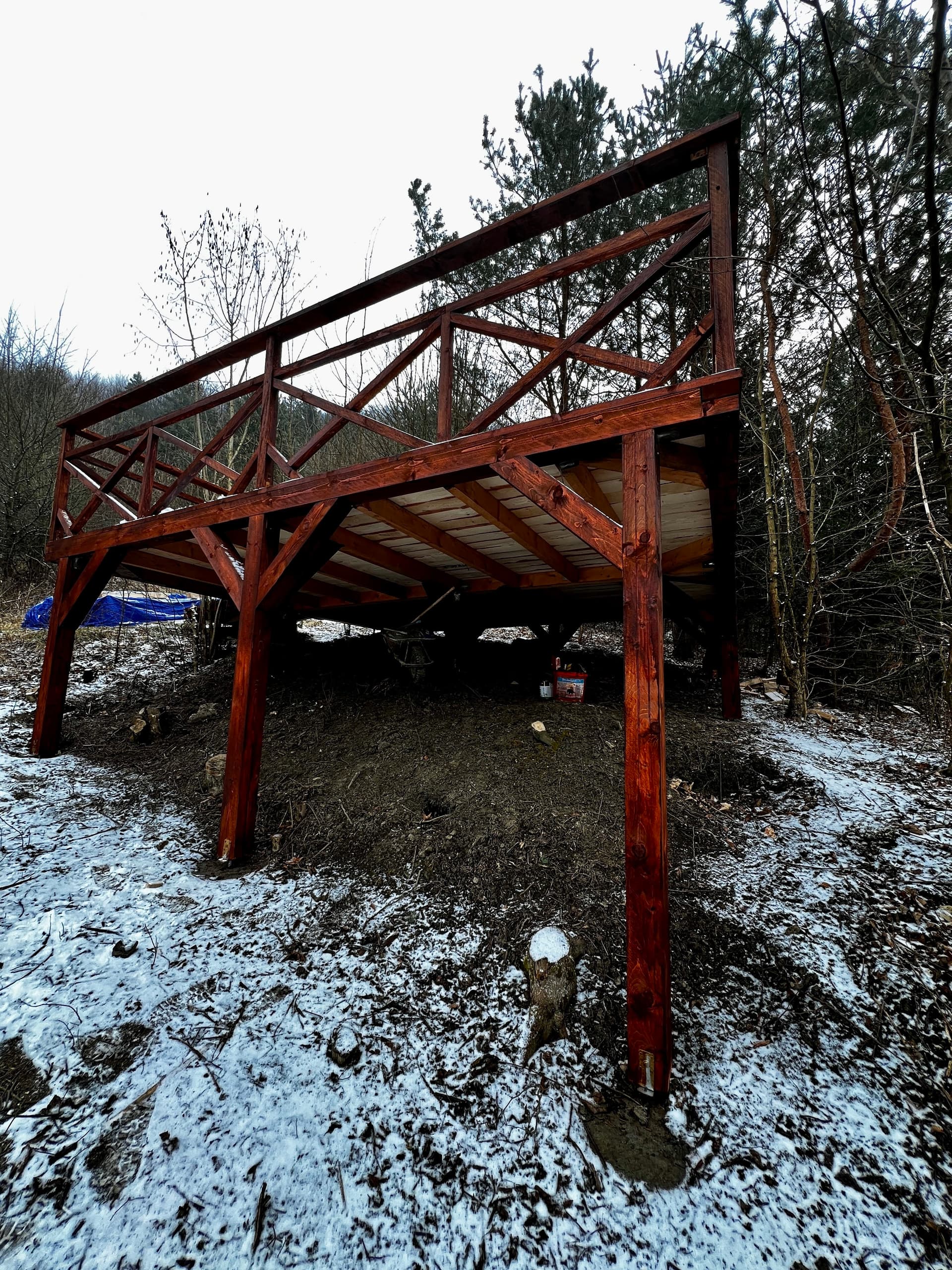 Drevená konštrukcia terasy - hotové